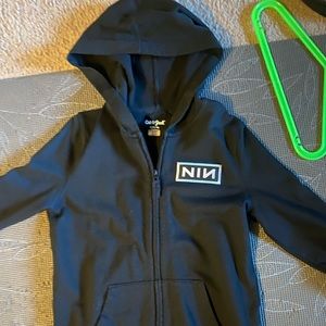 NIN (IRON ON) Lightweight Zip-up Jacket